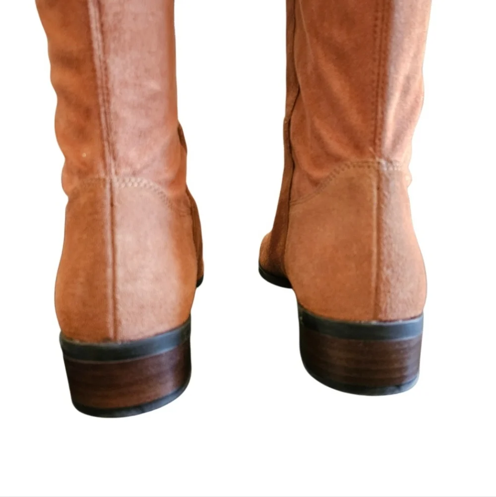 Lucky Brand Calypso Brown Suede Leather Over-the-Knee Riding Boots Size 6.5 NEW
